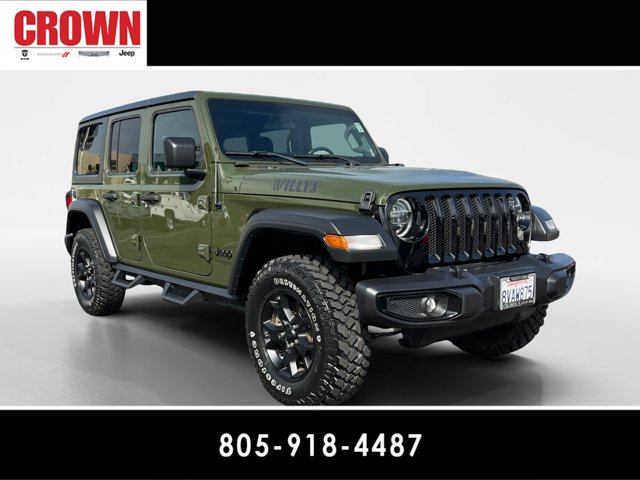 Used 2021 Jeep Wrangler Unlimited Willys with VIN 1C4HJXDN5MW592996 for sale in Ventura, CA